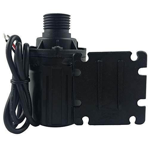 ZAOJIAO DC 12V Brushless Water Pump 1/2'' Male Thread Centrifugal Submersible Pump 800L/H 210GPH 4M/13ft for Fountain Solar Panel Pond Aquarium Water Circulation System