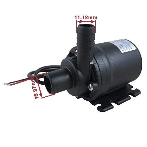 ZAOJIAO DC 12V Brushless Water Pump 1/2'' Male Thread Centrifugal Submersible Pump 800L/H 210GPH 4M/13ft for Fountain Solar Panel Pond Aquarium Water Circulation System