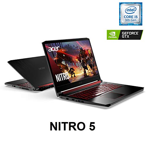 Acer Nitro 5 Gaming Laptop, 9th Gen Intel Core i5-9300H, NVIDIA GeForce GTX 1650, 15.6" Full HD IPS Display, 8GB DDR4, 256GB NVMe SSD, Wi-Fi 6, Backlit Keyboard, Alexa Built-in, AN515-54-5812