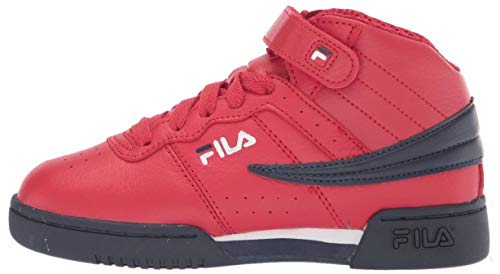 Fila F-13 Little Kids Sneaker, Cream Navy RED, 10.5 US Unisex