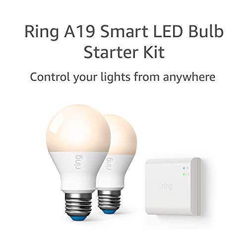 Ring A19 Smart LED Bulb, White (Ring Bridge required)