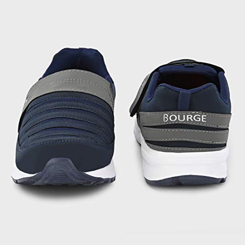 Bourge Men Loire-z126 D.Grey and Black Running Shoes-8 UK/India (42 EU) (Loire-63-D.Grey-08)