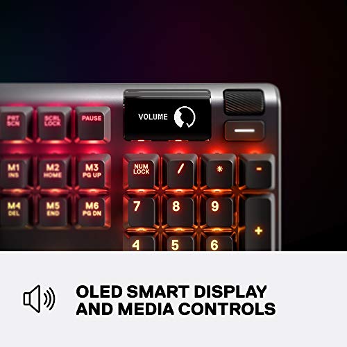 SteelSeries Apex 3 RGB Gaming Keyboard – 10-Zone RGB Illumination – IP32 Water Resistant – Premium Magnetic Wrist Rest (Whisper Quiet Gaming Switch)