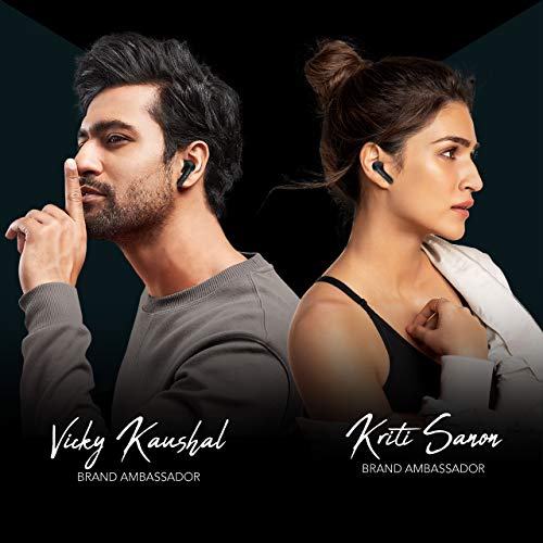 Boult Audio AirBass Propods True Wireless in-Ear Earphones with 24H Total Playtime, Touch Controls, Type-C Fast Charging, IPX5 Sweatproof, Low Latency for Gaming (Black)