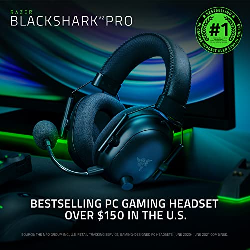 Razer BlackShark V2 X Gaming Headset: 7.1 Surround Sound - 50mm Drivers - Memory Foam Cushion - for PC, PS4, PS5, Switch, Xbox One, Xbox Series X|S, Mobile - 3.5mm Audio Jack - Black