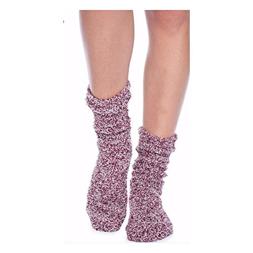 Barefoot Dreams THE COZYCHIC HEATHERED WOMEN'S SOCKS (GRAPHITE/WHITE),One Size,B614