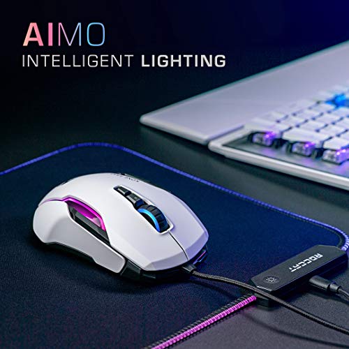 ROCCAT Kone AIMO PC Gaming Mouse, Optical, RGB Backlit Lighting, 23 Programmable Keys, Onboard Memory, Palm Grip, Owl Eye Sensor, Ergonomic, LED Illumination, Adjustable 100 to 16,000 DPI, Black