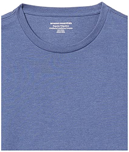 Amazon Essentials Men's 2-Pack Regular-Fit Short-Sleeve Crewneck T-Shirt, navy heather, Medium