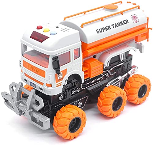 Autobots Unbreakable Big Size Friction Powered Water Sprinkler Toy Truck Building Construction Toy Vehicle Truck with Lights and Sound Truck Toy for Kids