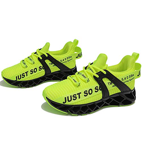 COKAFIL Boys Girls Running Shoes Tennis Lightweight Sneakers for Little Kids/Big Kids, Green, 4 Y/35 EU