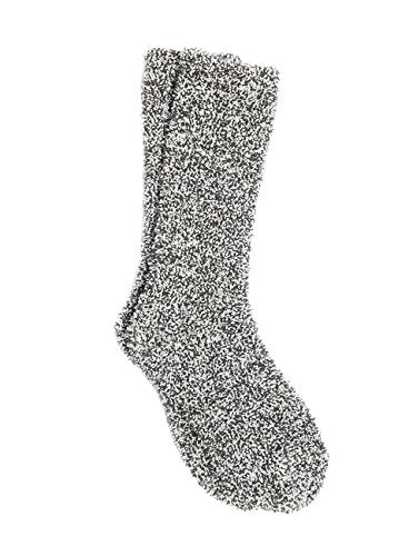 Barefoot Dreams THE COZYCHIC HEATHERED WOMEN'S SOCKS (MIDNIGHT/WHITE),One Size,B614