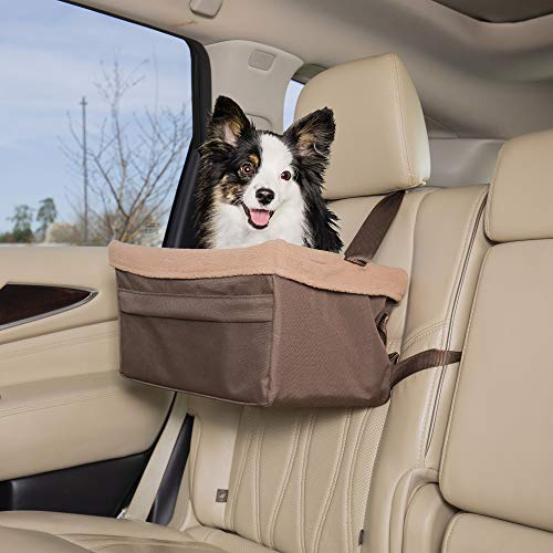 PetSafe Happy Ride Booster Seat - Dog Booster Seat for Cars, Trucks and SUVs - Easy to Adjust Strap - Durable Fleece Liner is Machine Washable and Easy to Clean - Medium, Navy