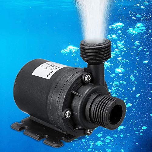 ZAOJIAO DC 12V Brushless Water Pump 1/2'' Male Thread Centrifugal Submersible Pump 800L/H 210GPH 4M/13ft for Fountain Solar Panel Pond Aquarium Water Circulation System