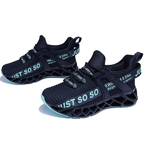 COKAFIL Boys Girls Running Shoes Tennis Lightweight Sneakers for Little Kids/Big Kids, Green, 4 Y/35 EU