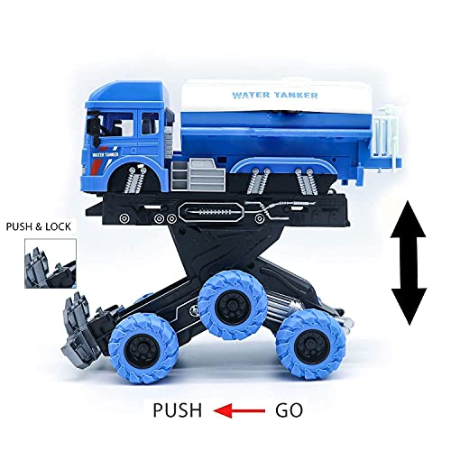 Autobots Unbreakable Big Size Friction Powered Water Sprinkler Toy Truck Building Construction Toy Vehicle Truck with Lights and Sound Truck Toy for Kids