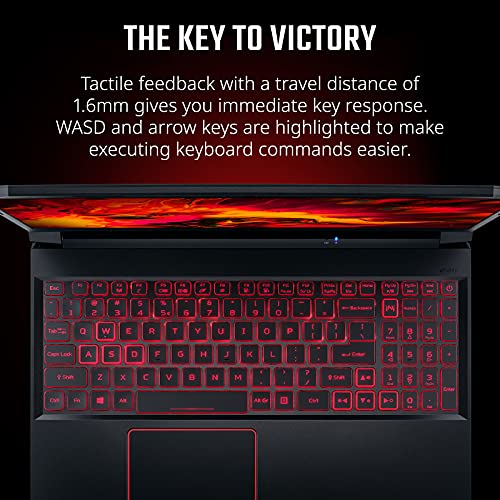 Acer Nitro 5 Gaming Laptop, 9th Gen Intel Core i5-9300H, NVIDIA GeForce GTX 1650, 15.6" Full HD IPS Display, 8GB DDR4, 256GB NVMe SSD, Wi-Fi 6, Backlit Keyboard, Alexa Built-in, AN515-54-5812