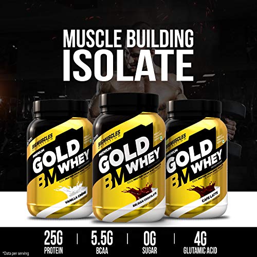 Bigmuscles Nutrition Crude Whey - 1 kg (Rich Chocolate), Whey Protein Concentrate 80%, 24g Protein, 5.5g BCAA, 4 g Glutamine