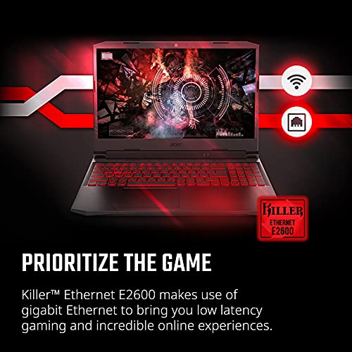 Acer Nitro 5 Gaming Laptop, 9th Gen Intel Core i5-9300H, NVIDIA GeForce GTX 1650, 15.6" Full HD IPS Display, 8GB DDR4, 256GB NVMe SSD, Wi-Fi 6, Backlit Keyboard, Alexa Built-in, AN515-54-5812