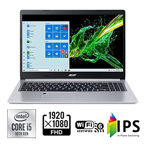 Acer Aspire 5 A515-55-35SE, 15.6" Full HD Display, 10th Gen Intel Core i3-1005G1 Processor, 4GB DDR4, 128GB NVMe SSD, Intel WiFi 6 AX201, Backlit KB, Fingerprint Reader, Windows 10 Home (S Mode)