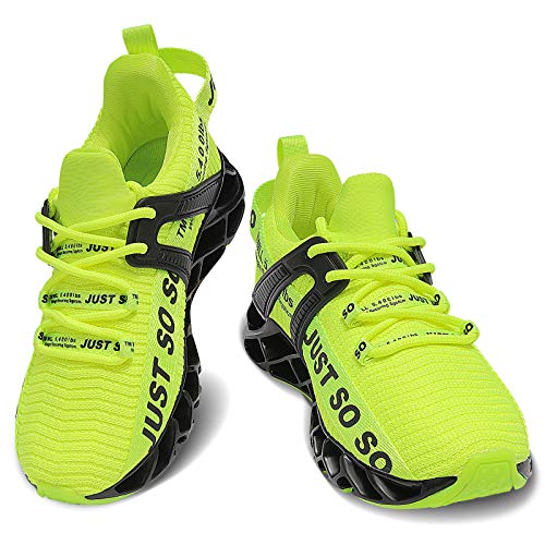 COKAFIL Boys Girls Running Shoes Tennis Lightweight Sneakers for Little Kids/Big Kids, Green, 4 Y/35 EU