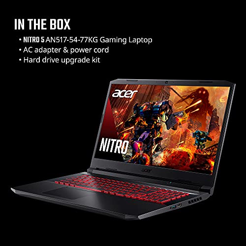 Acer Nitro 5 Gaming Laptop, 9th Gen Intel Core i5-9300H, NVIDIA GeForce GTX 1650, 15.6" Full HD IPS Display, 8GB DDR4, 256GB NVMe SSD, Wi-Fi 6, Backlit Keyboard, Alexa Built-in, AN515-54-5812