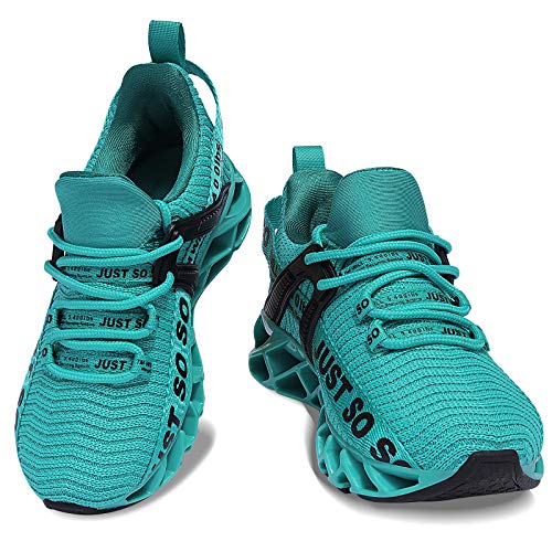 COKAFIL Boys Girls Running Shoes Tennis Lightweight Sneakers for Little Kids/Big Kids, Green, 4 Y/35 EU