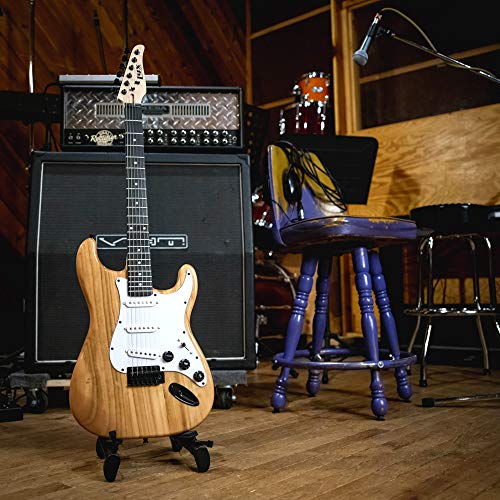 LyxPro 39 inch Electric Guitar Kit Bundle with 20w Amplifier, All Accessories, Digital Clip On Tuner, Six Strings, Two Picks, Tremolo Bar, Shoulder Strap, Case Bag Starter kit Full Size - Blue