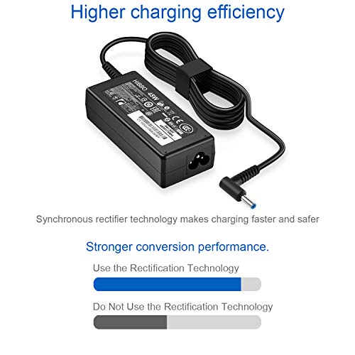 Laptop Charger for HP Smart Blue Tip Compatible Pavilion x360 11 13 15, Elitebook Folio 1040 G1, Stream 13 11 14, Spectre ultrabook 13, Envy x2, 741727-001 740015-003 and More AC Adapter Power Supply